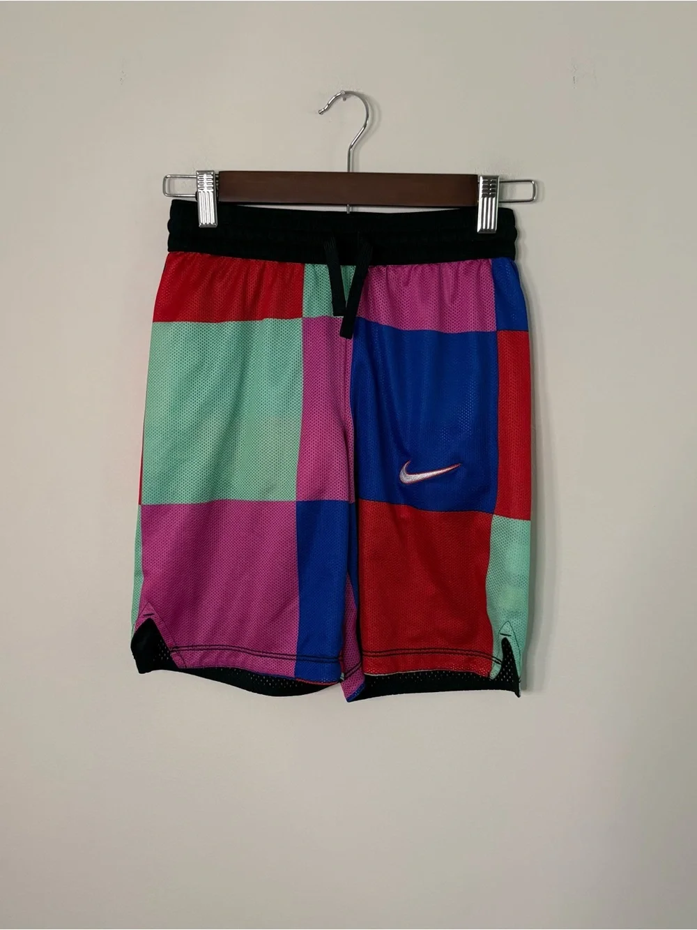 Nike Youth Medium Shorts Basketball Colorful EUC Reversible School Measures 22”